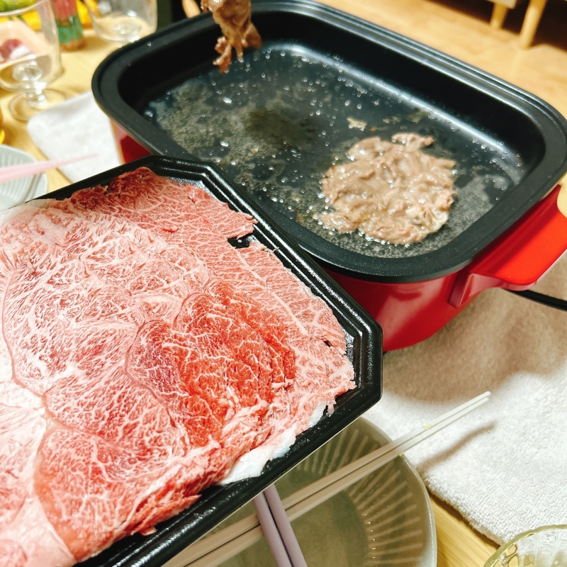 人生初の“焼きしゃぶ”