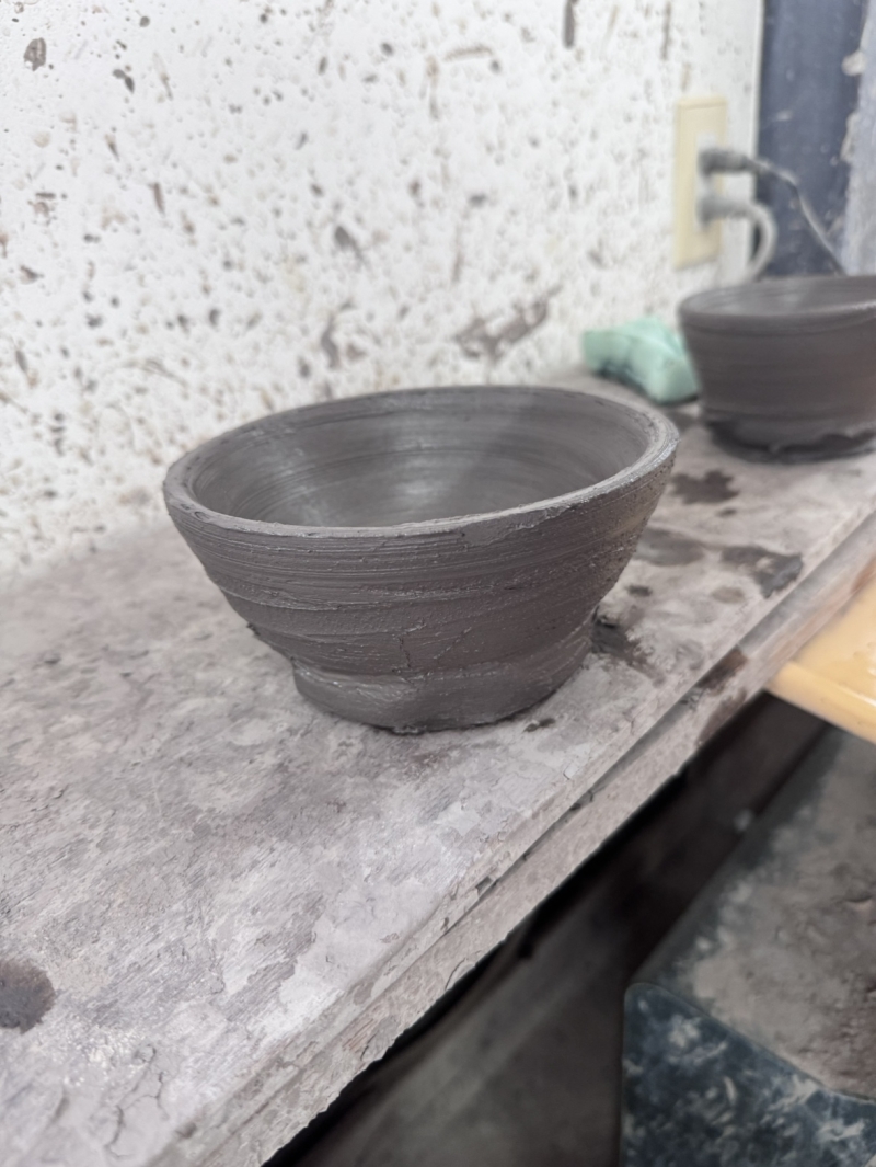 訓練校の京都・奈良研修中の陶芸体験